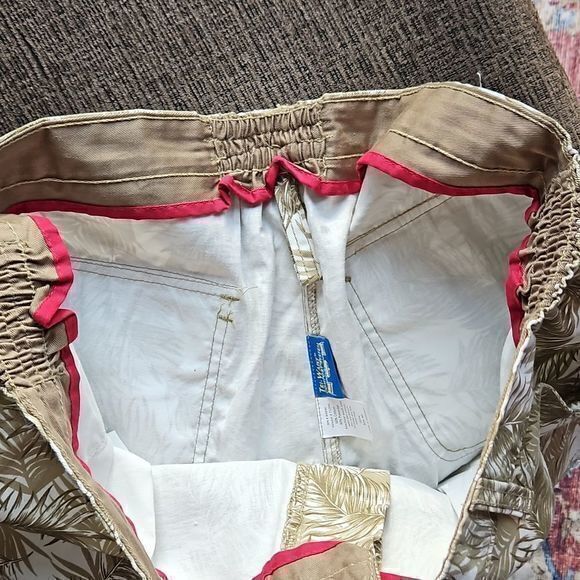 Haband Tri Waist Comfort Men's Palm‎ Leaf Cargo Shorts Sz 40 - Picture 9 of 11